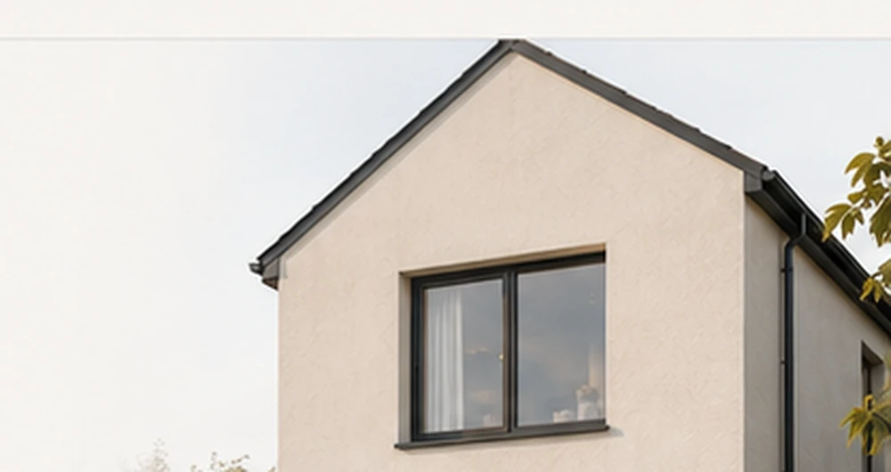 Exterior of a silicone-rendered home showing the finished elevation